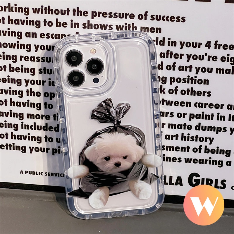 IPHONE Kartun Lucu Kucing Anjing Pasangan Soft Case Kompatibel Untuk Iphone11 14 13 12 Pro MAX XR 6 7 8 6S Plus X XS MAX Bening Shockproof Airbag Phone Cover