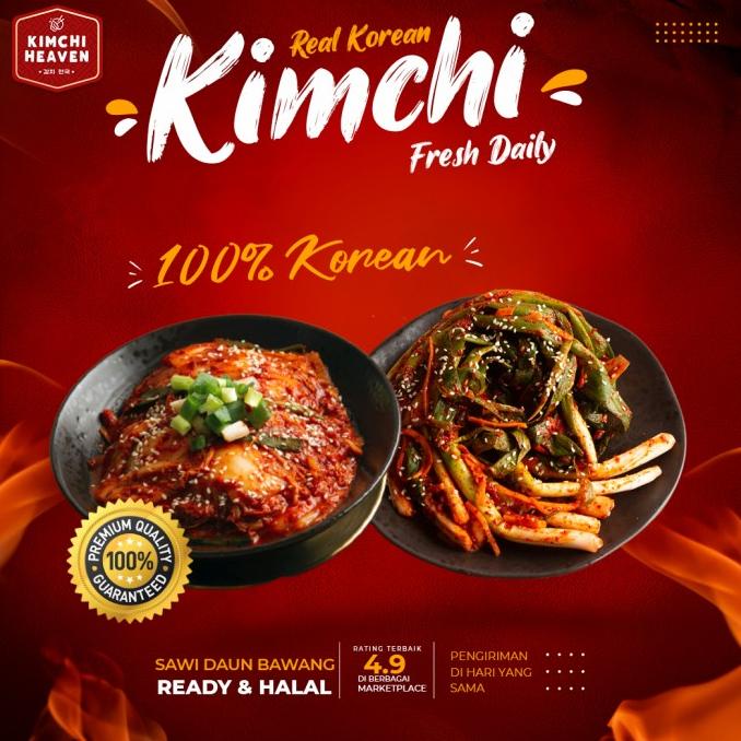 

Kimchi campur sawi 500g + Daun bawang 500g TERLARIS