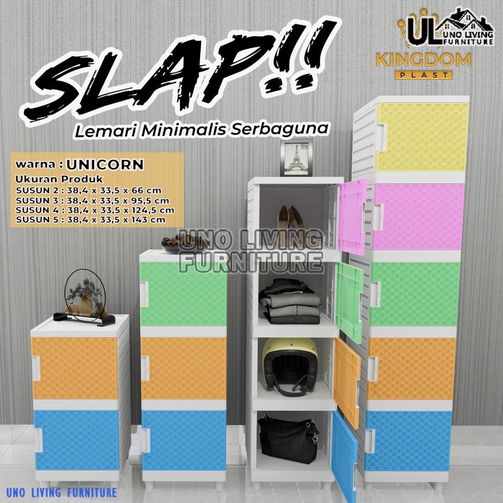 LEMARI PAKAIAN MINIMALIS KINGDOM SLAP UNICORN LEMARI SWING LEMARI PLASTIK LEMARI BAJU LEMARI ROTAN LEMARI MURAH