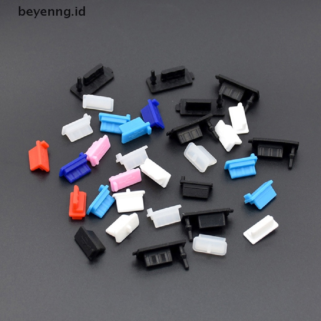 Beyen 10X USB Steker Debu Charger Port Cover Cap Female Jack Interface Tahan Debu Melindungi ID