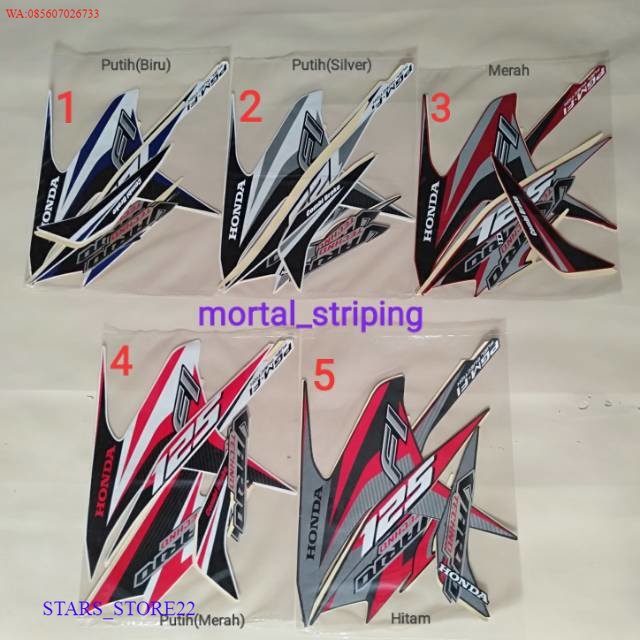 (ORI) STIKER STRIPING LIS BODY VARIO TECHNO FI 125 TAHUN 2014 - 2015 STANDAR KUALITAS ORIGINAL PABRI