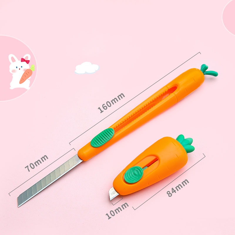 M&amp;G Cute Cartoon Carrots Utility Knife Student Pisau Pemotong Mini Portabel