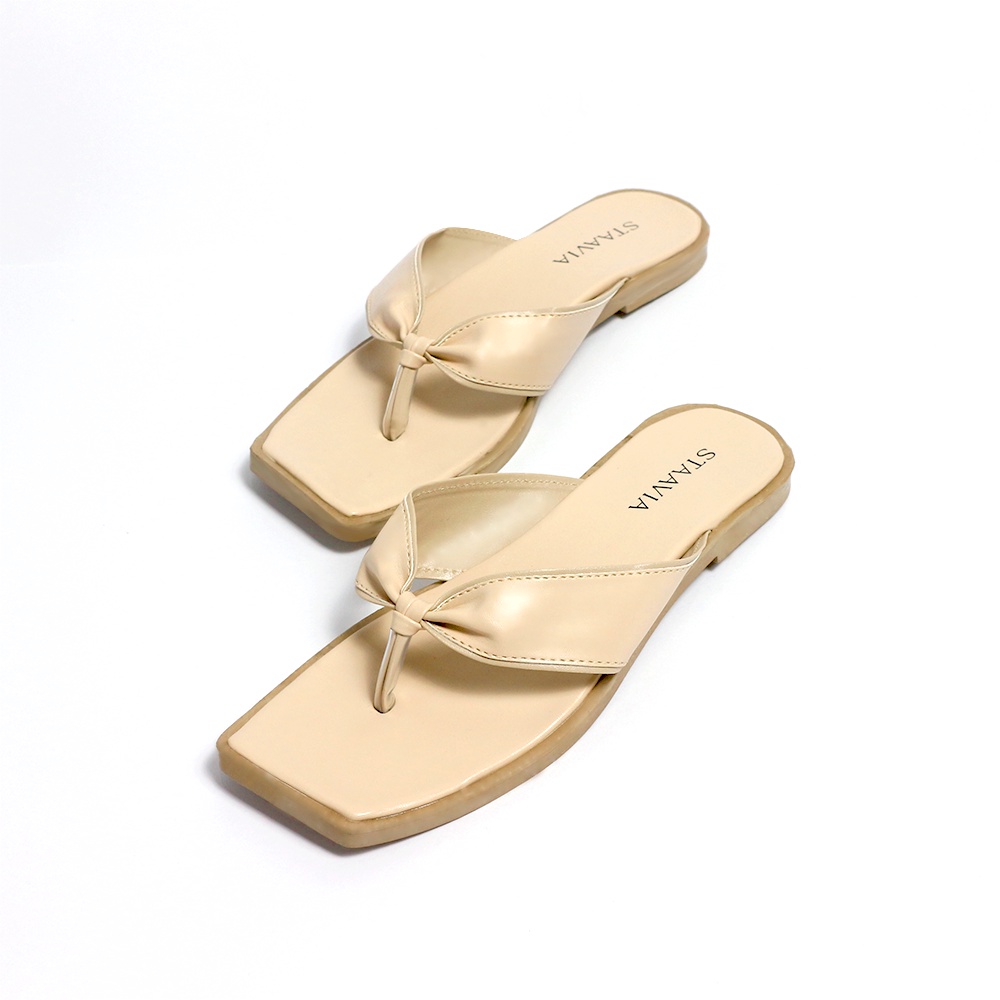 Sandal Flat Jepit Wanita Model Simple Warna Pastel Motif Kekinian Sandal Jepit Wanita Kekinian - Ovelia