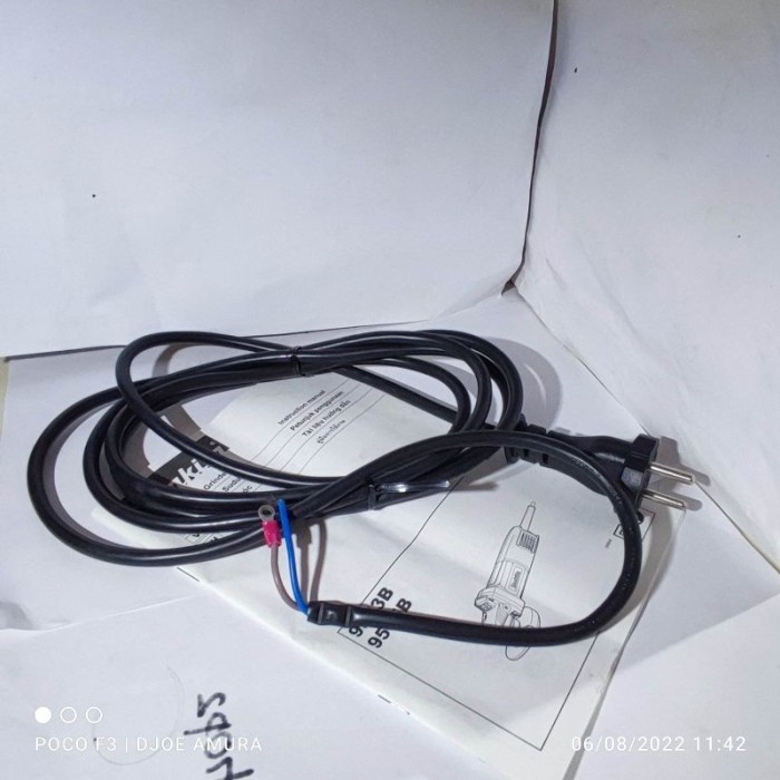 Kabel Power Cable Full Tembaga Asli Gerinda 4" Makita 9553B 9553 B Ori