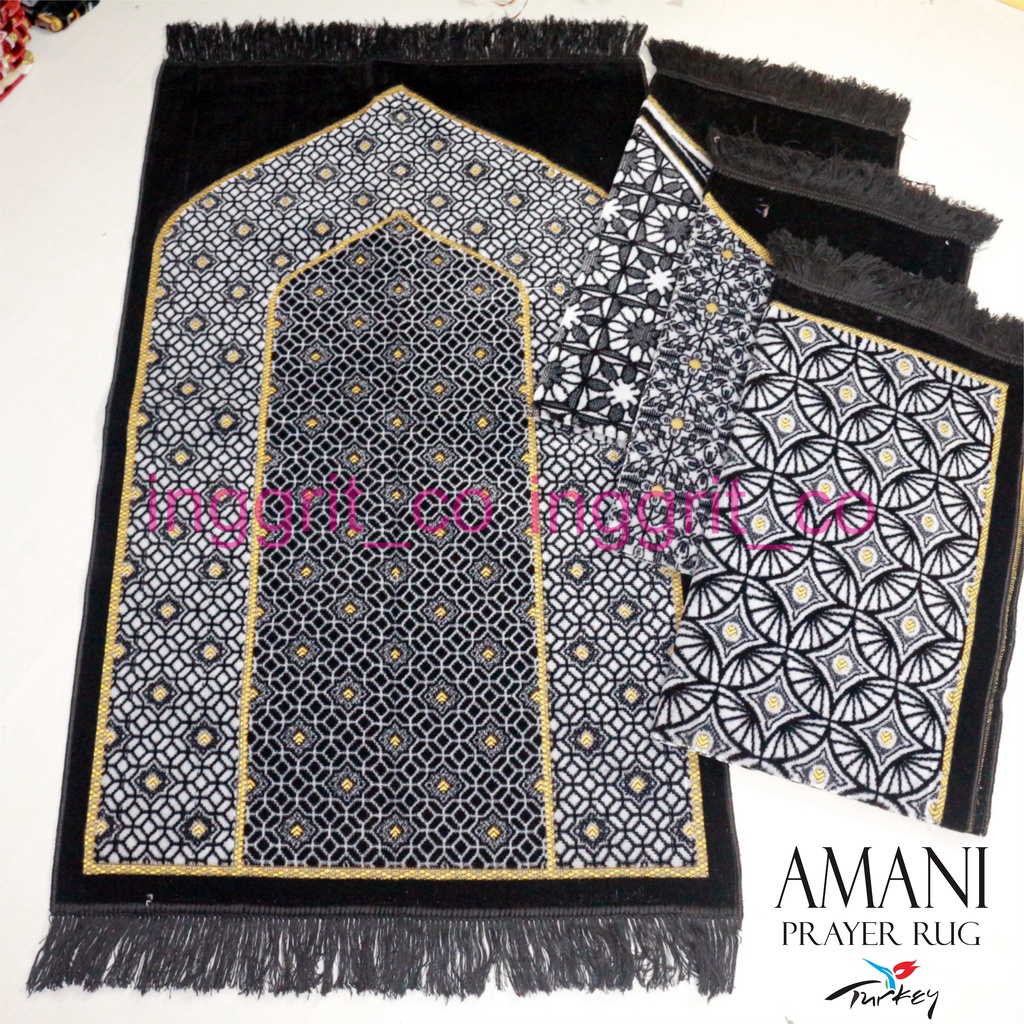 Sajadah Turki Premium Halus dan Lembut Sajadah Bludru AMANI  UK 70X110