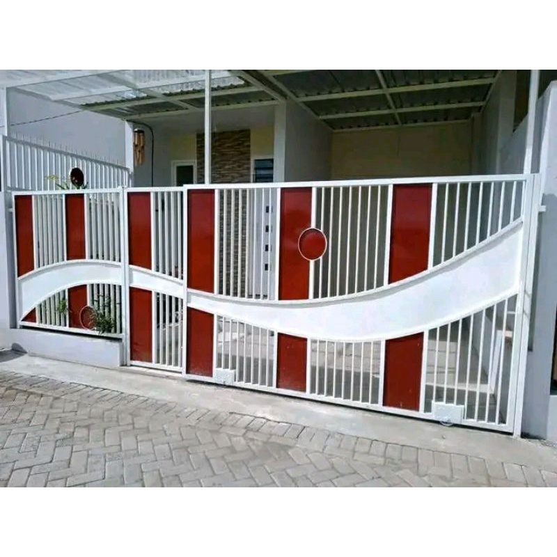 pagar minimalis bisi galvanis -motif GRC