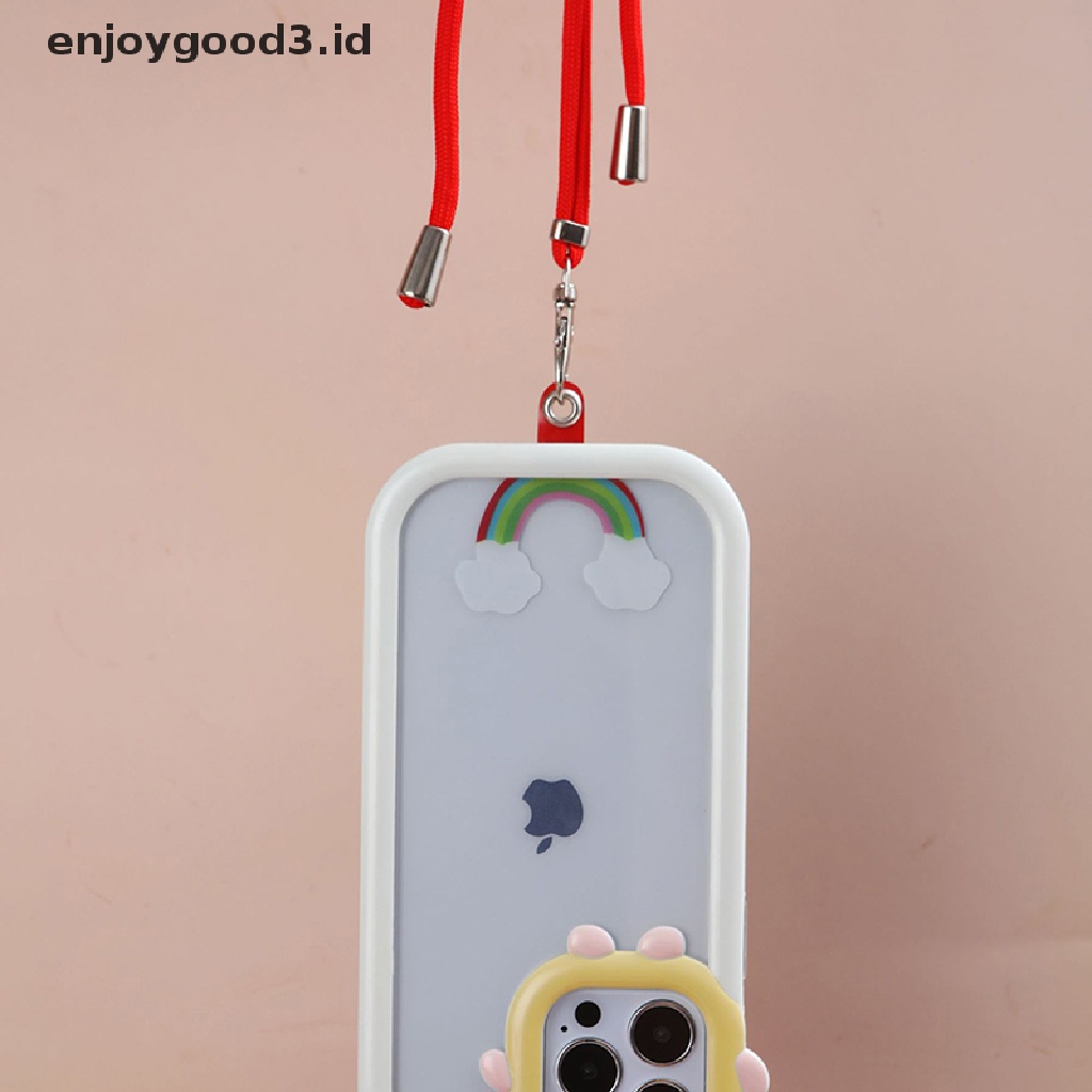 【 Rready Stock 】 Phone Lanyard Strap Patch Gasket For Mobile Phone Sling Tether Cloth Card Replacement Metal Ring Clip Snap Hang Cord Tabs （ ID ）