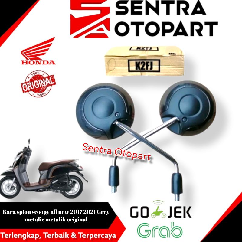 Kaca spion scoopy all new 2017 2021 k2f Grey metalik metalic original pnp all scoopy