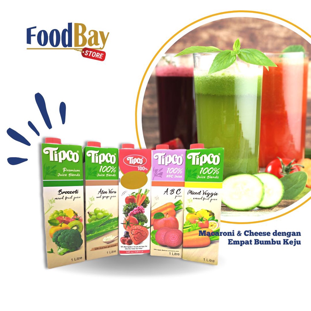 TIPCO Broccoli Juice and Mixed Fruit Jus Brokoli dan buah-buahan 1 Ltr