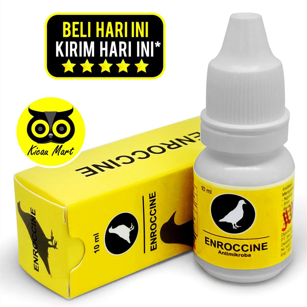 ENROCCINE VITAREST ANTIMIKROBA OBAT MERPATI DARA SNOT NGOROK BERAK HIJAU IJO KAPUR BULU KUSAM LESU ENROCC