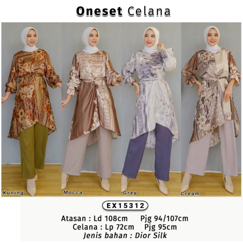 Setelan celana one set oneset silk