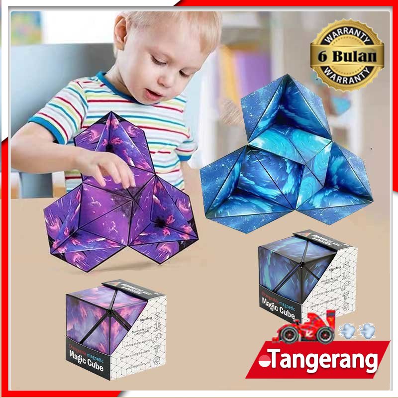 Magic Cube Magnetik 3D Mainan Puzzle Kubus Berubah Bentuk Changeable