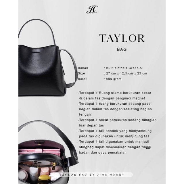 Jims Honey - Taylor Bag Tas Selempang Wanita Original  realpic murah import kulit official store