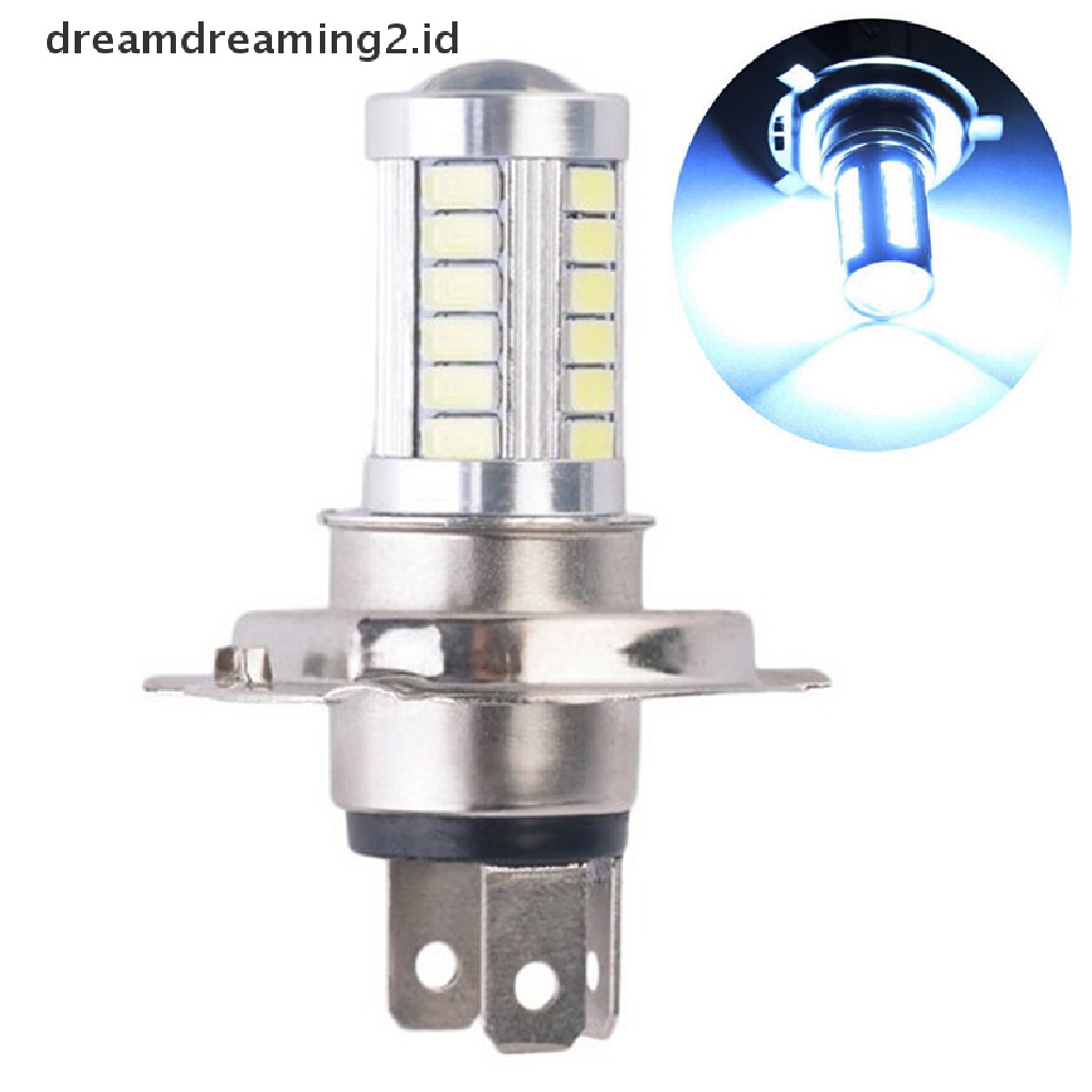 (dream) H4 33SMD LED Lampu Depan Mobil Bohlam Daytime Running Light Putih Lampu Kabut Motor.