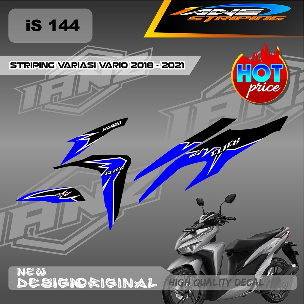 DECAL VARIO STRIPING  TECHNO 110 KONSEP  SUDAH MENGGUNAKAN LAMINASI / STIKER KERETA VARIO TECHNO OLD IS144