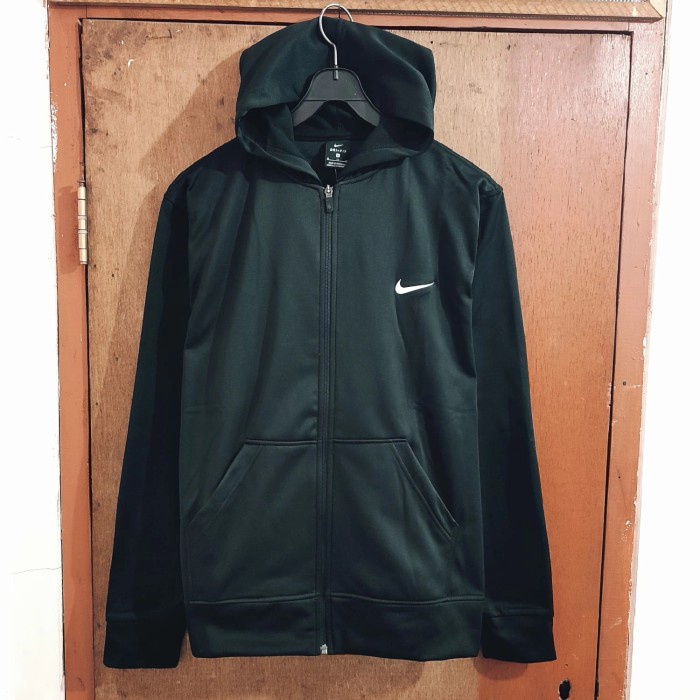 Jata Jaket Nike Men'S Dri Fit Training Fullzip Hoodie Original