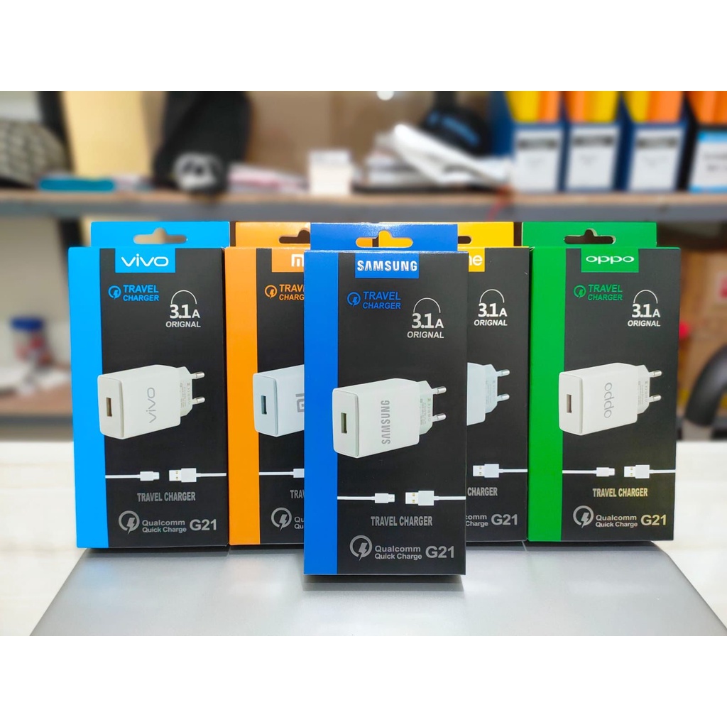 (ba) TC / CHARGER G21 BRANDED 3.1A PACK IMPORT MICRO USB