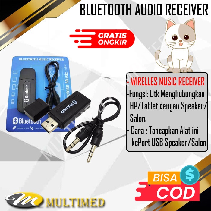 Bluetooth Audio Receiver / Wirelles Music Receiver + Kabel Aux