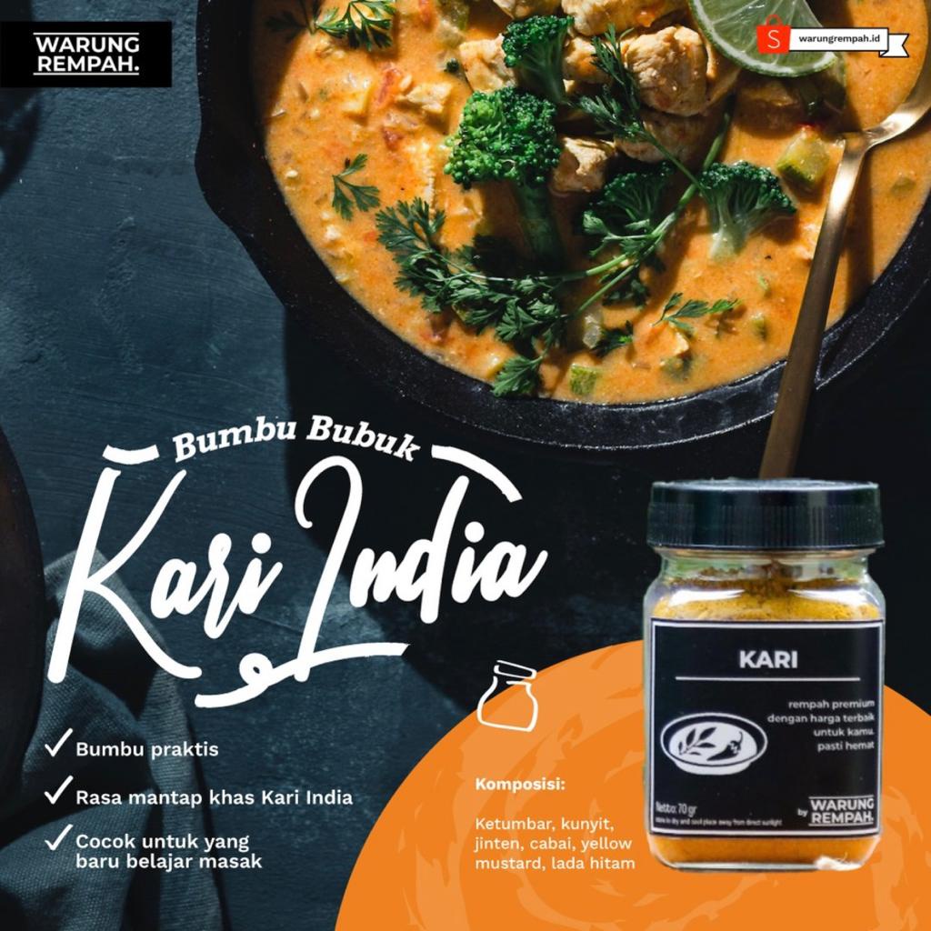 Olivoliv Snack Bubuk Kari Indian Curry Powder For Meat Chicken Martabak Telor Bumbu Kari Serbaguna