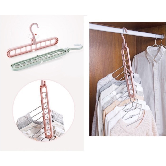 FMFIT Super Hanger isi 4 / Gantungan Baju 9 IN 1 Magic Hanger Multifungsi