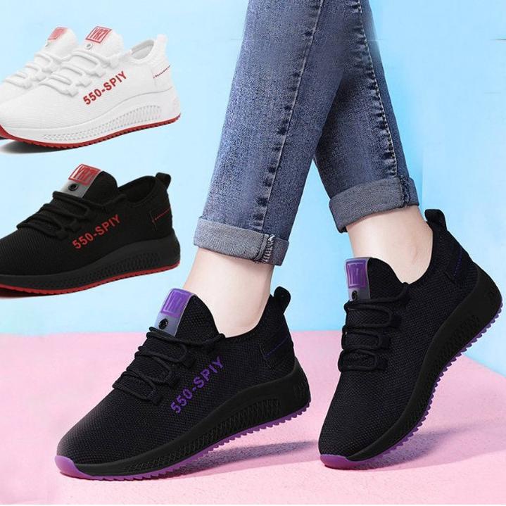 NTI499 TOPGROSIR LV0137 ARS Sepatu Sneakers Wanita Import Motif 550 SPIY / Sepatu Sport Wanita Karet