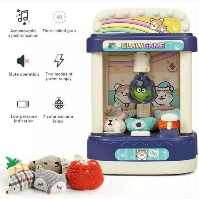 Mainan Mesin Capit Boneka / Mainan Claw Game / Mini Doll Machine UK Besar