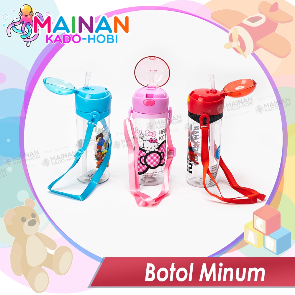 BOTOL AIR MINUM ANAK BOY GIRL KARAKTER LUCU UNIK 500ml