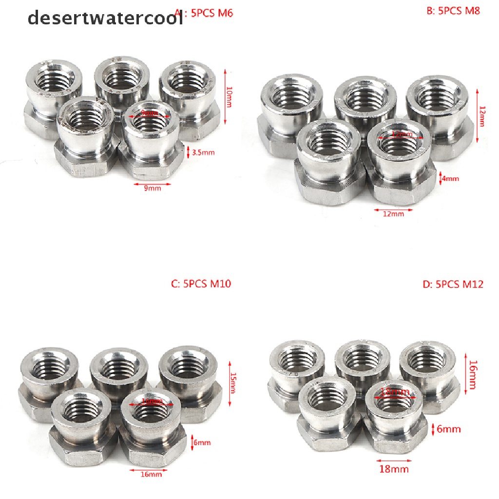 Deid 5PCS A2-70 Mur Stainless Steel Break Off Shear Anti Maling Breakaway Twist Nuts Martijn