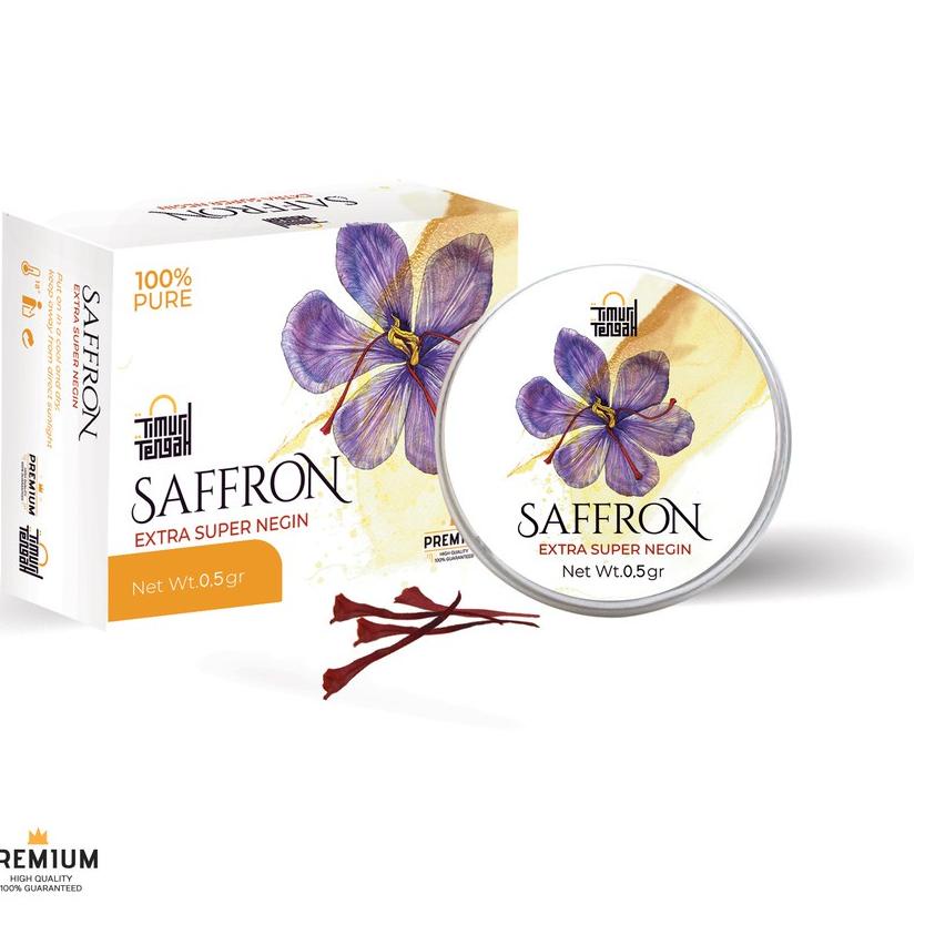 

❆ Timur Tengah Saffron Safron Extra Super Negin 0,5 gr Premium Original ♝