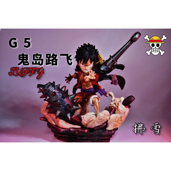 ✿ BISA COD✿ Resin Statue WCF Anime One Piece G5 Studio Luffy Ryou Haki
