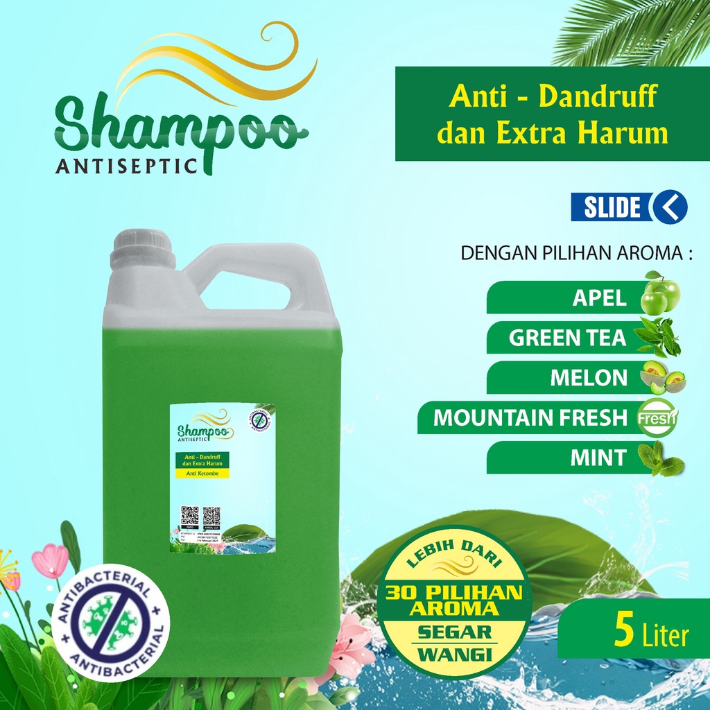 Shampoo Anti Dandruff Extra Harum Original Aroma Segar Kemasan 5 Liter Jerigen