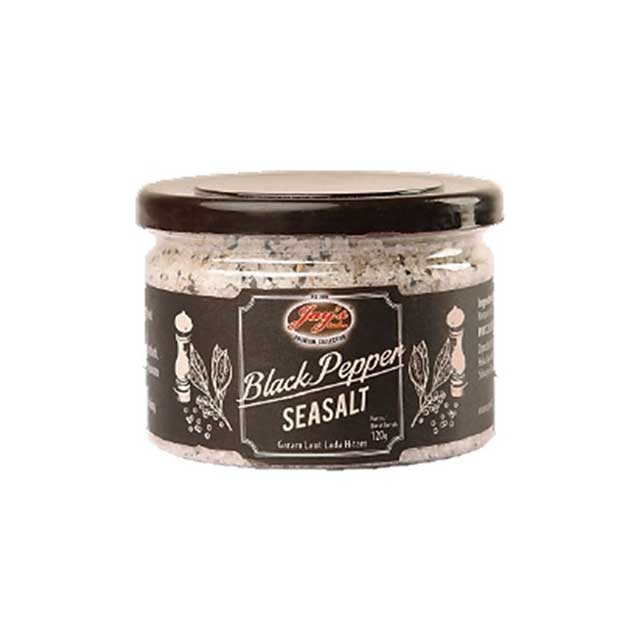 

JAY'S BLACK PEPPER SEA SALT 120 GR