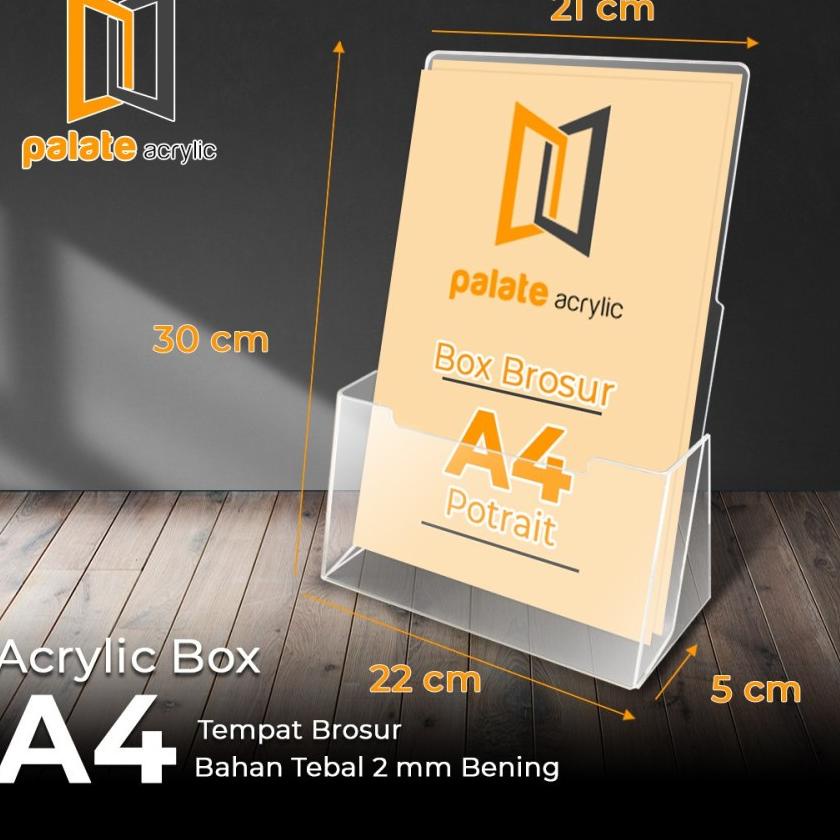 

Big Order RAK / BOX / TEMPAT BROSUR BROCHURE ACRYLIC / AKRILIK UKURAN A4 TERLARIS