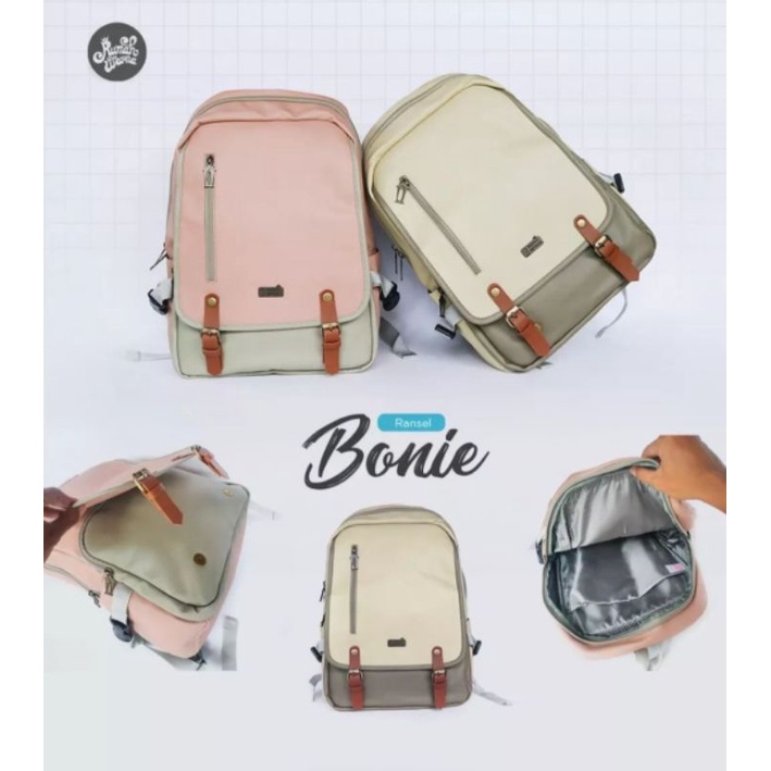 Tas Ransel Bonie Rumah Warna, Tas Laptop, Tas Sekolah