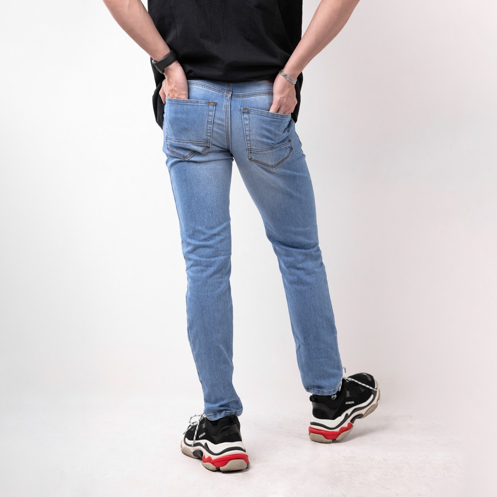 Celana Jeans Pria panjang Skinny Slim Fit Panjang Melar