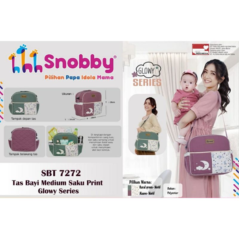 Snobby Tas Bayi Medium Saku Print Glowy Series - SBT 7272