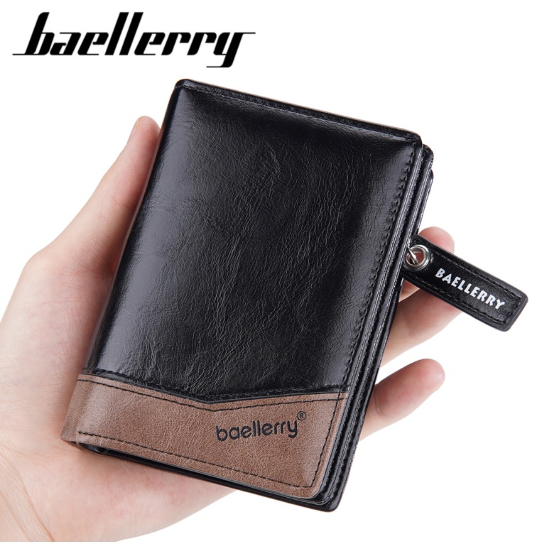 BAELLERRY Dompet Pria Bahan Kulit Lipat PU Leather Premium BLY66
