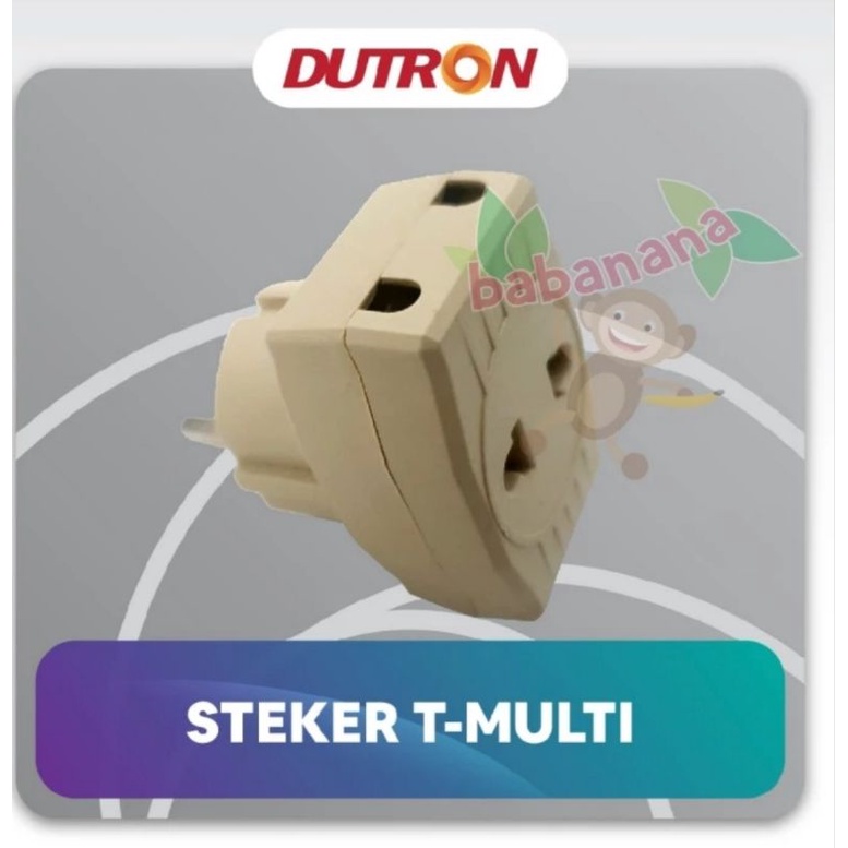 Dutron T cabang 3 kecil colokan listrik stop kontak adaptor SNI