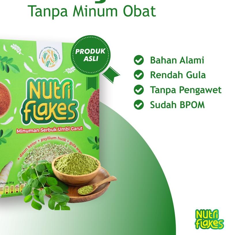 

☛ NUTRIFLAKES Sereal Umbi Garut Atasi Asam Lambung Secara Alami Tanpa Efek Samping 1 Box ۝