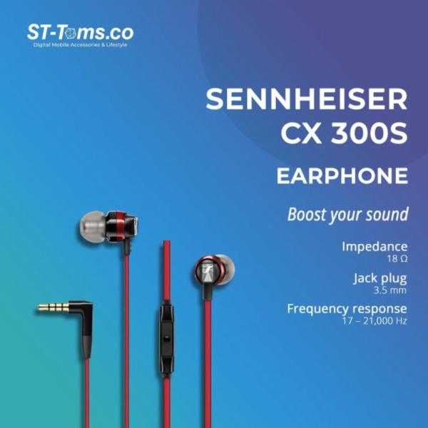 Jual Sennheiser CX300S / CX 300 S / CX300 S Earphones - Red Limited