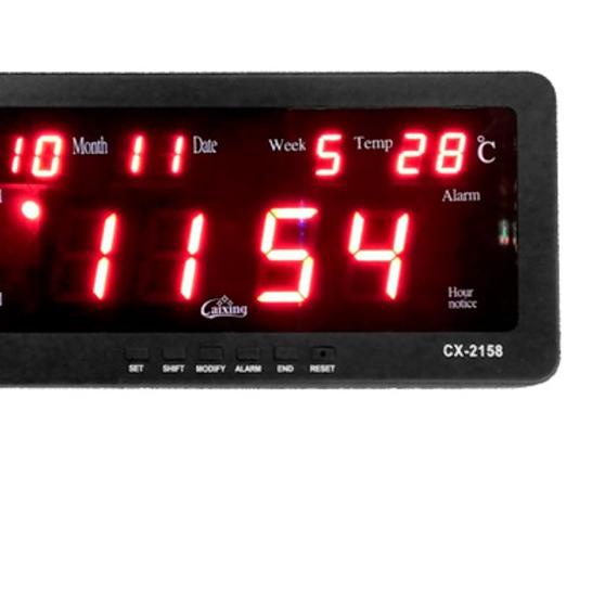✴ Jam Digital Meja dan Dinding CX-2158 Listrik Merah - Biru - Hijau - COMBI CAIXING ✹