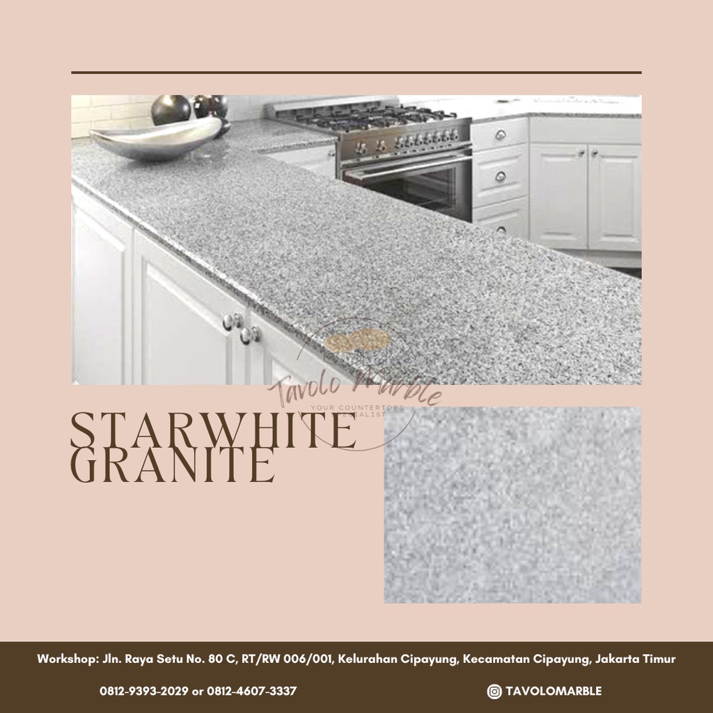 Granite Table | Kitchen Set Granite | Starwhite Granite | Meja Granit | Granit Slab