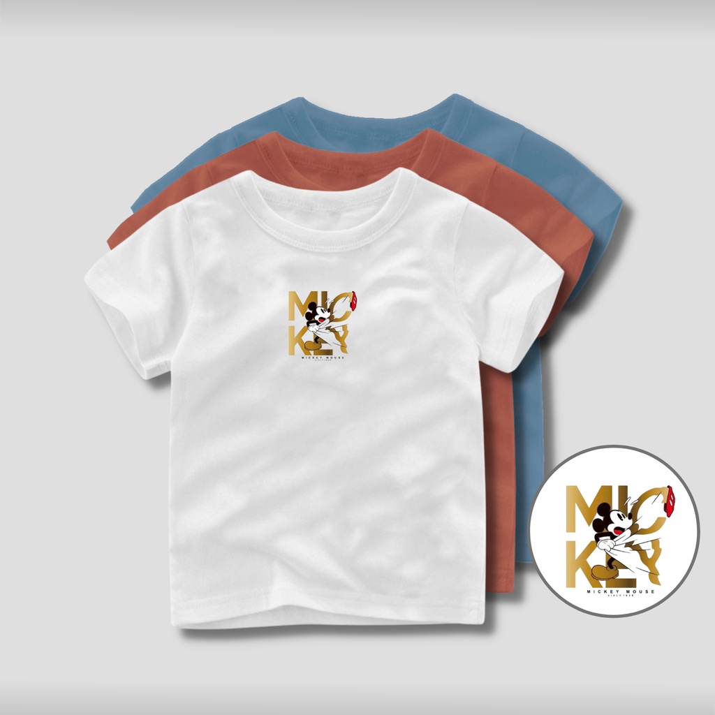 Kaos anak laki laki dan perempuan| Baju pakaian anak distro umur 1 - 12 tahun| Setelan atasan anak tanggung| Kaos import Polos anak bahan katun cotton combed 30s - KIDS-06