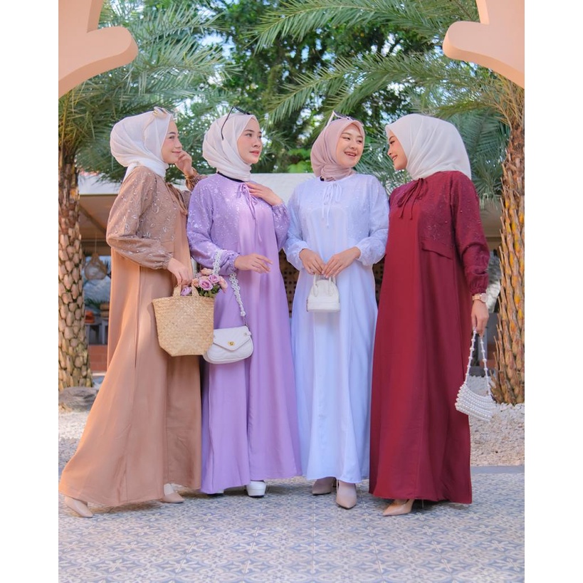 ZAHWA MAXY DRESS BRUKAT - DRESS LEBARAN ELEGANT TERBARU