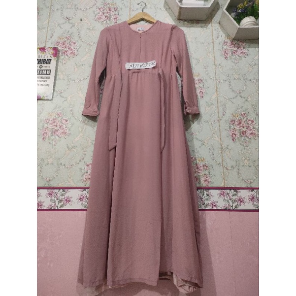 gamis remaja preloved SHALIHA LOOKS dress second pl muslimah syari maxy Cerruty baby doll
