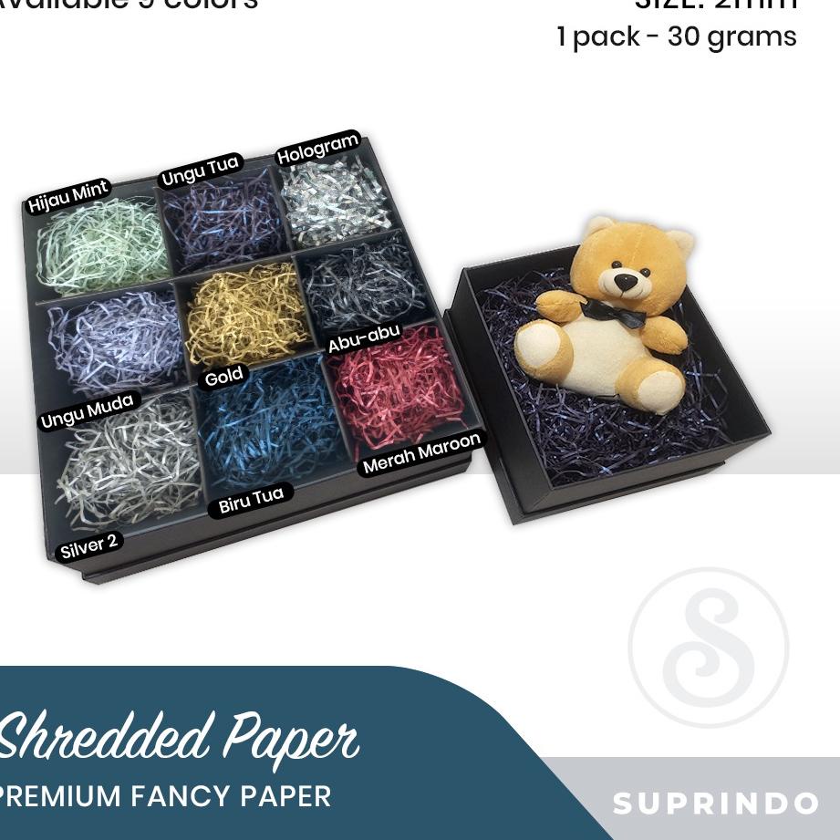 

idSs9S3 Premium Kertas Potong/alas kado/hampers 30 gram (Lebar 2mm)