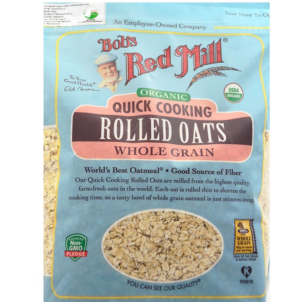 

✨NEW✨ -Bob's Red Mill Organic Quick Cooking Rolled Oat 907 gr- 1.1.23