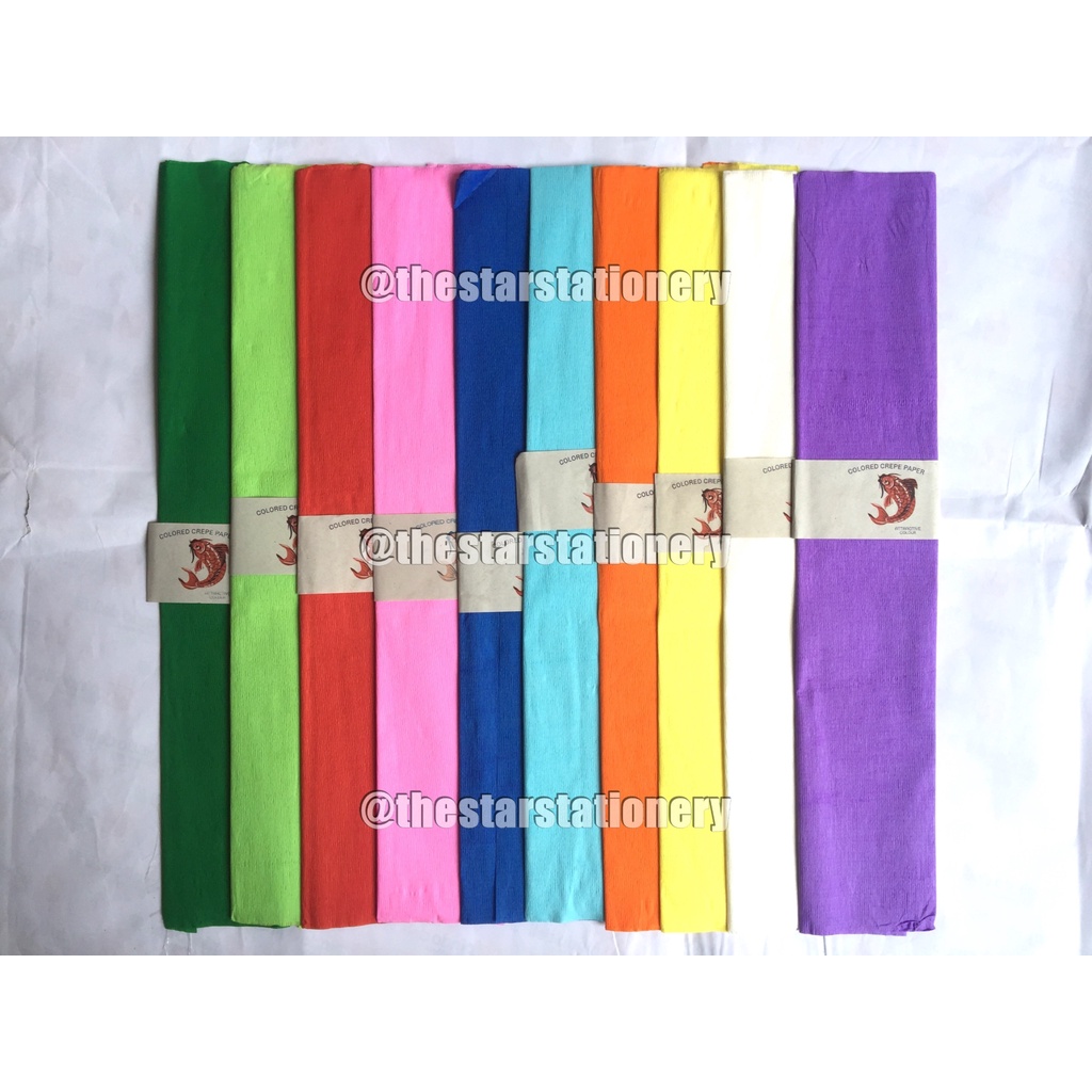 

(1 Biji) Kertas Krep Koi Uk. 60 x 115 cm / Kertas Klobot Warna Warni