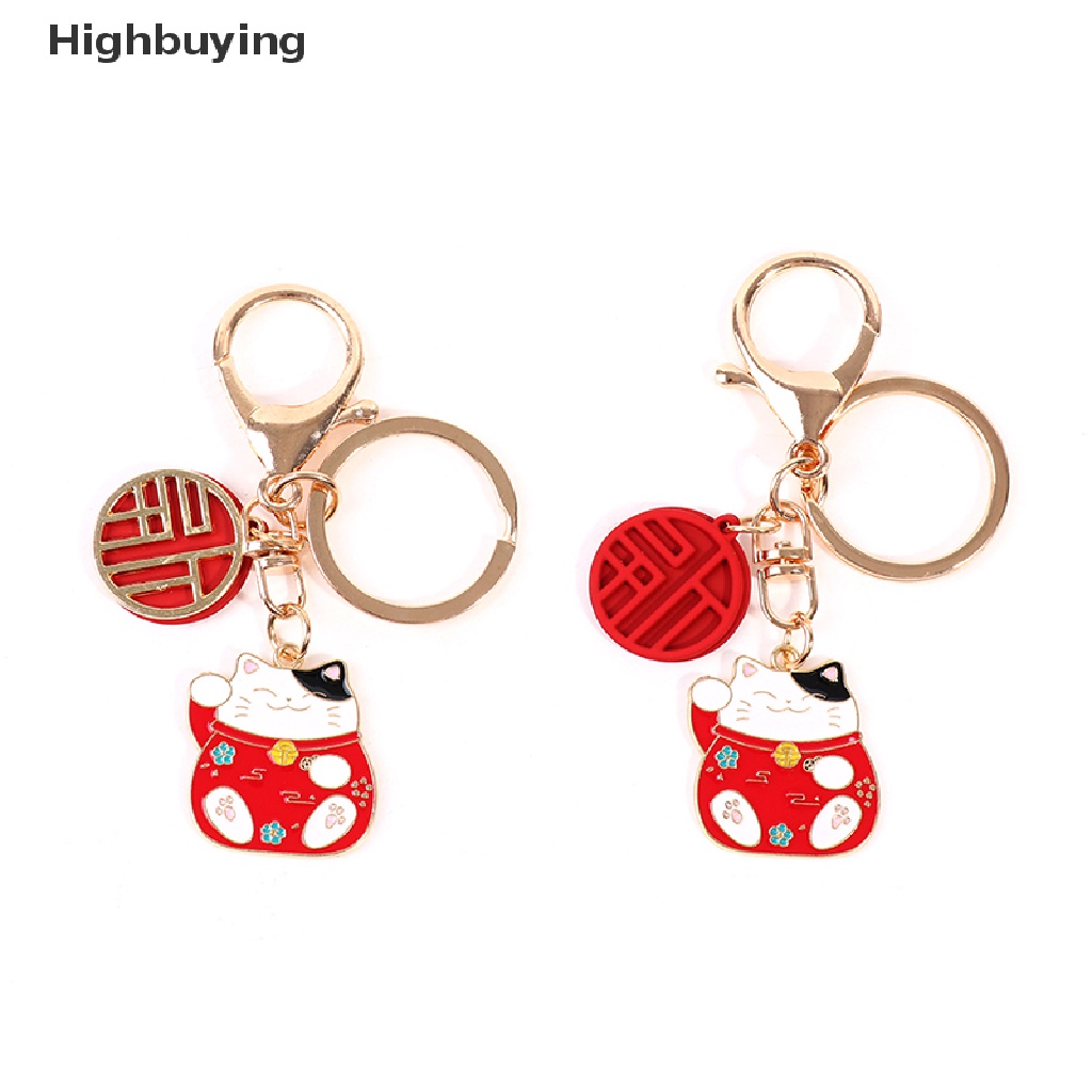 Hbid Anime Lucu Lucky Cat Fortune Keychain Gantungan Kunci Mobil Untuk Wanita Tas Pendent Glory