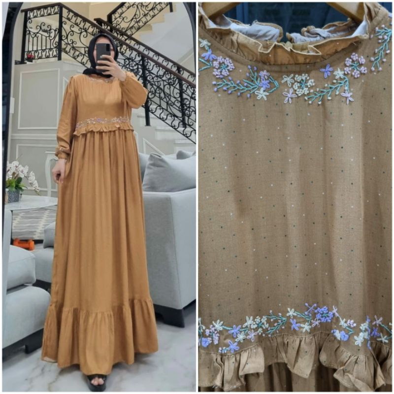 Dress Rayon Premium Mix Sulam by Edness Kayla